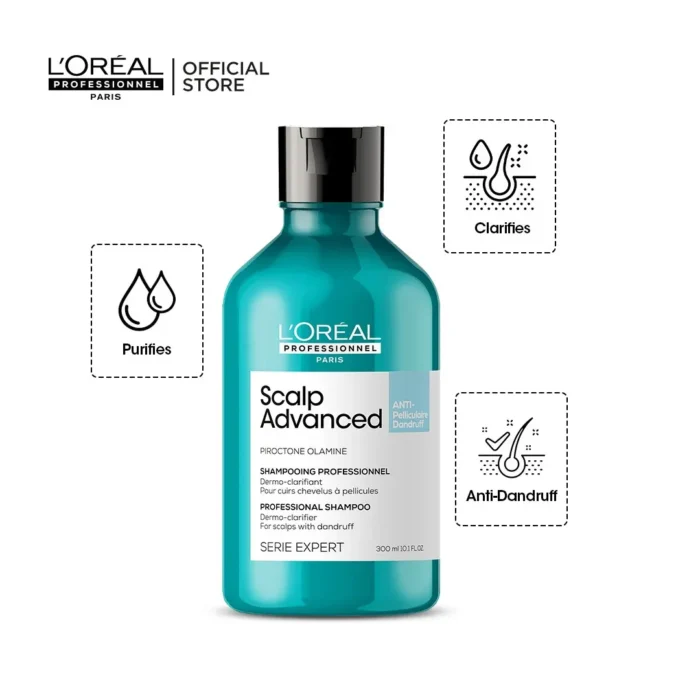 Loreal Professionnel Serie Expert Scalp Advanced Anti-Dandruff Shampoo 300ml - Image 3